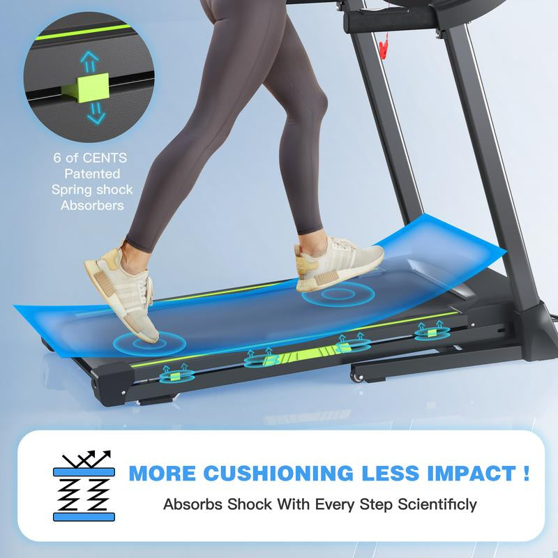 LIVIVOX 3.5HP Fitness Home Folding Treadmill with 330LBS Capacity, Silent Motor & 12 Programs, Easy Move, Incline Compact Treadmill Home Gym Equipment ，Perfect for Daily Running/Walking,Small Space，Dealsforyoudays - Kiki of DC Styles Store