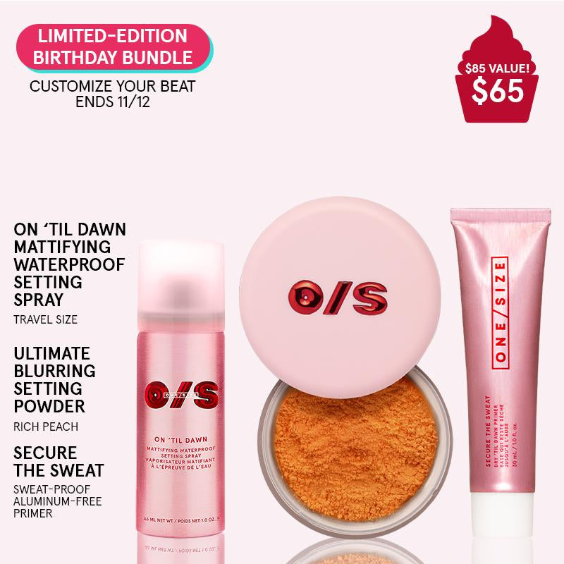 Limited Edition Build-A-Beat Birthday Value Set - Waterproof Setting Spray, Loose Setting Powder, Mattifying Primer, for Matte, Oil-Free, Longwear Makeup - Kiki of DC Styles Store