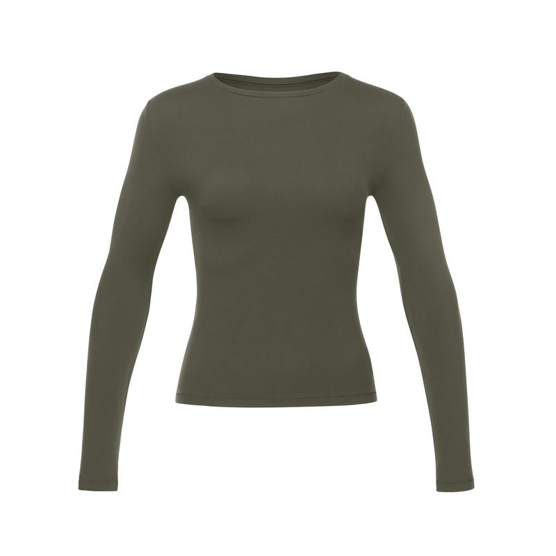 CRZ YOGA Long Sleeve Shirts for Women Soft Crew Neck Fall Basic Tight Tops Fitted Casual Going Out Tee Shirt - Kiki of DC Styles Store