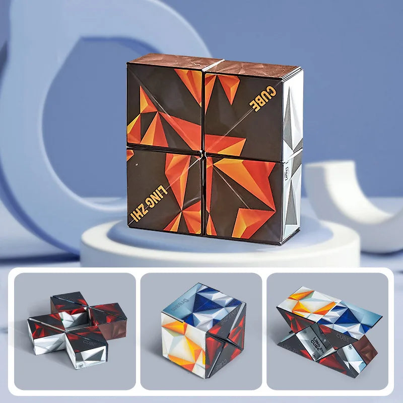 Shape Shifting Box Geometric Changeable Magnetic Magic Cube 3D Decompression Hand Flip Puzzle Kids Reliever Fidget Toy - Kiki of DC Styles Store