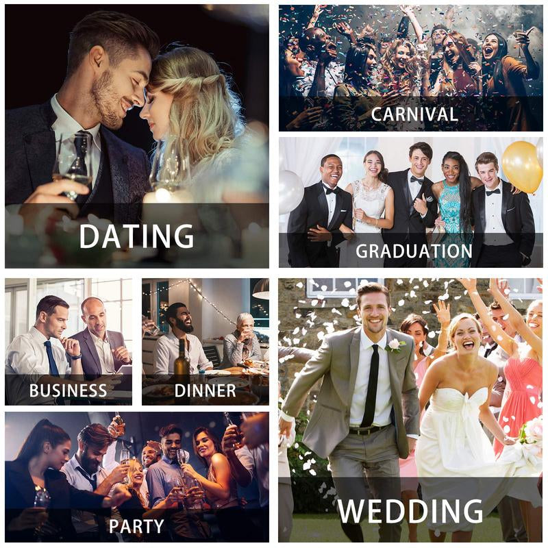 Men'S Dress Shirts Long Sleeve Button down Casual Shirts for Men Inner Contrast Formal Business Tuxedo Wedding Shirt