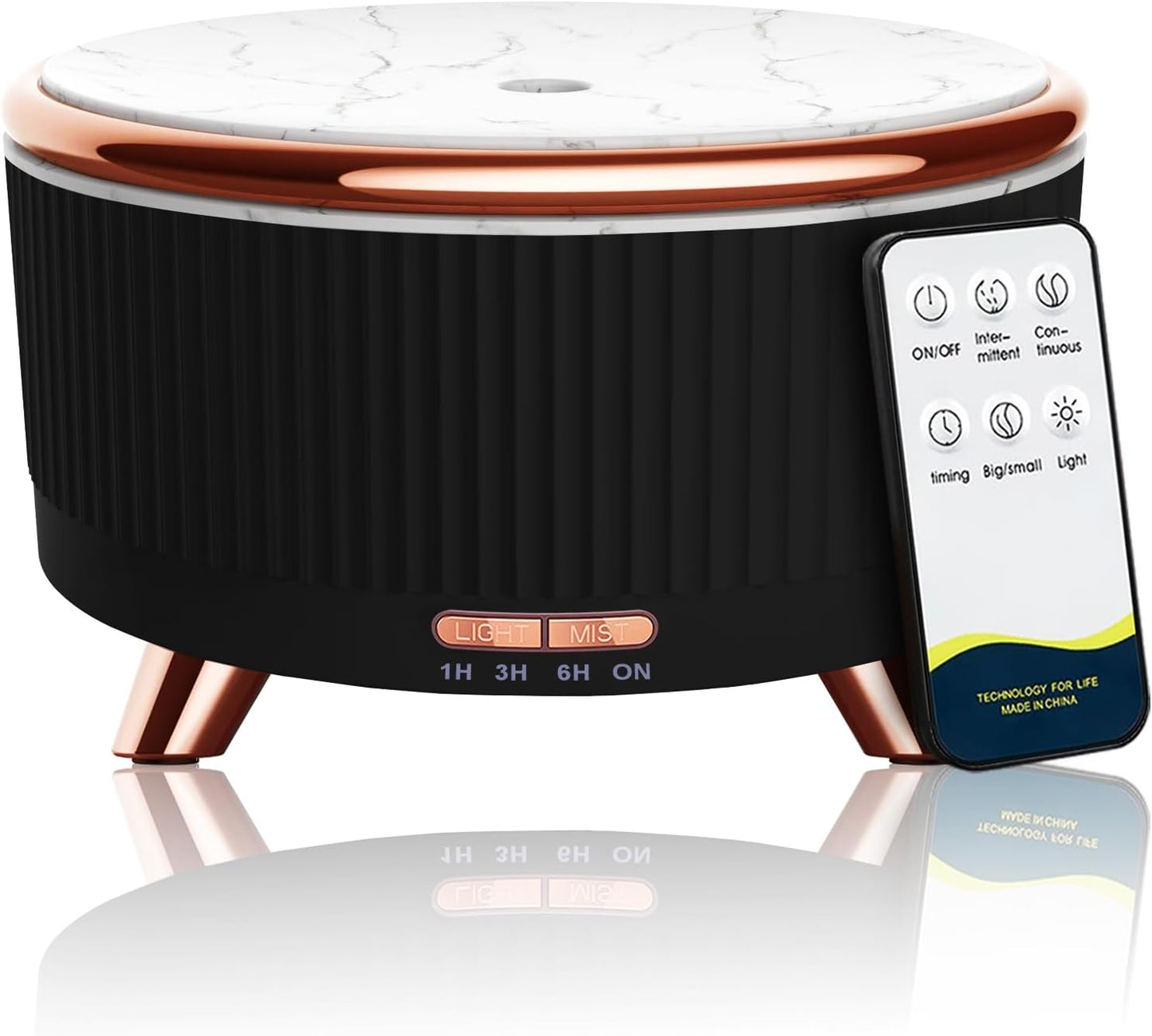 Diffusers for Essential Oils Large Room, 500Ml Aromatherapy Diffuser Cool Mist Humidifier with Remote Control,7 Colors Lights & 3 Mist Mode Waterless Auto off for Women Office Home Black - Kiki of DC Styles Store