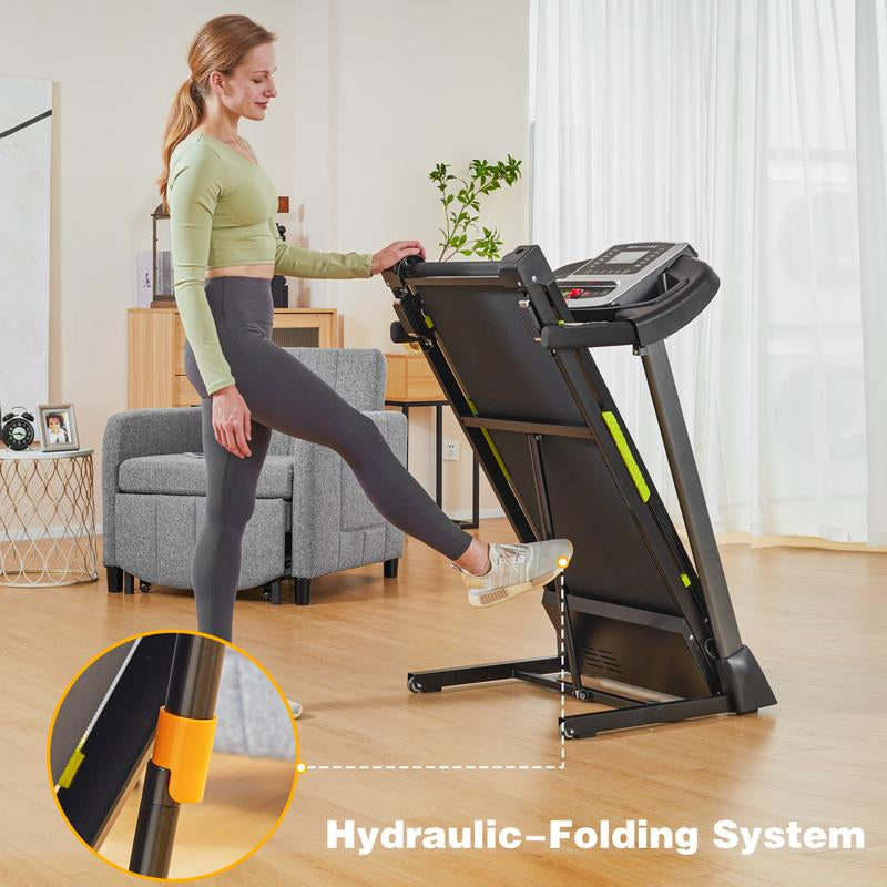 LIVIVOX 3.5HP Fitness Home Folding Treadmill with 330LBS Capacity, Silent Motor & 12 Programs, Easy Move, Incline Compact Treadmill Home Gym Equipment ，Perfect for Daily Running/Walking,Small Space，Dealsforyoudays - Kiki of DC Styles Store