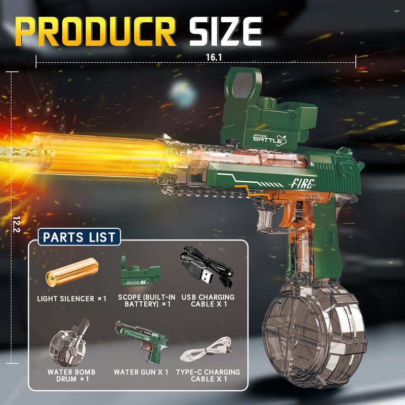 Talgic Multiplayer Team Game Toys Electric Automatic Water Machine Powerful, 32 Feet Shooting, Colored Lights, Summer Outdoor Swimming Pool Water Toy for Adult / Kids Aged 4 5 6 7 8+ - Kiki of DC Styles Store