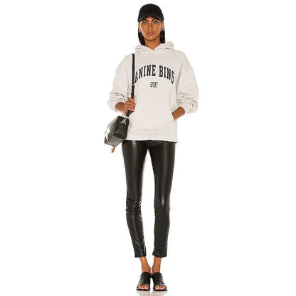 Get Your Chic Vibe On with the ANINE BING Sport Harvey Sweatshirt in Heather Grey!