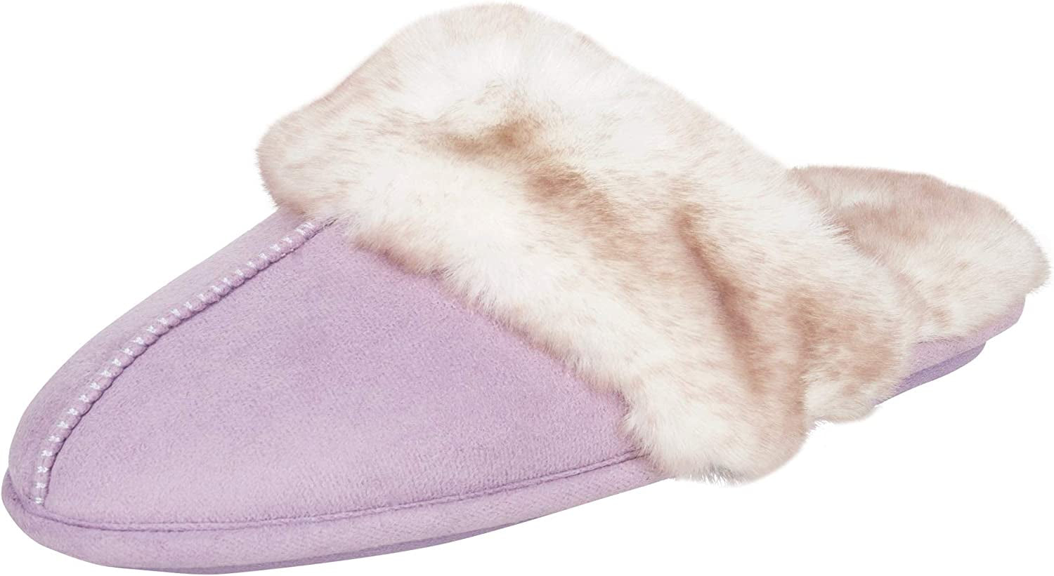 Indulge in Luxury: Jessica Simpson Women's Cozy Pink Faux Fur Memory Foam Slippers with Anti-Skid Soles