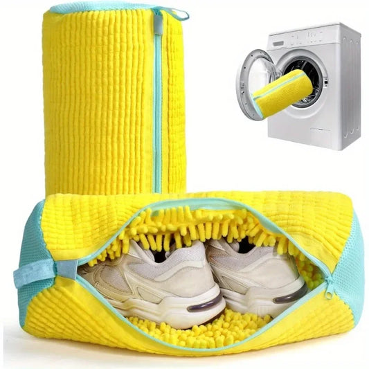 Laundry Bags Shoe Washing Machine Bag-with Zipper Non-Abrasive Washing Machine Shoe Protector Bags for Sneakers Travel Storage