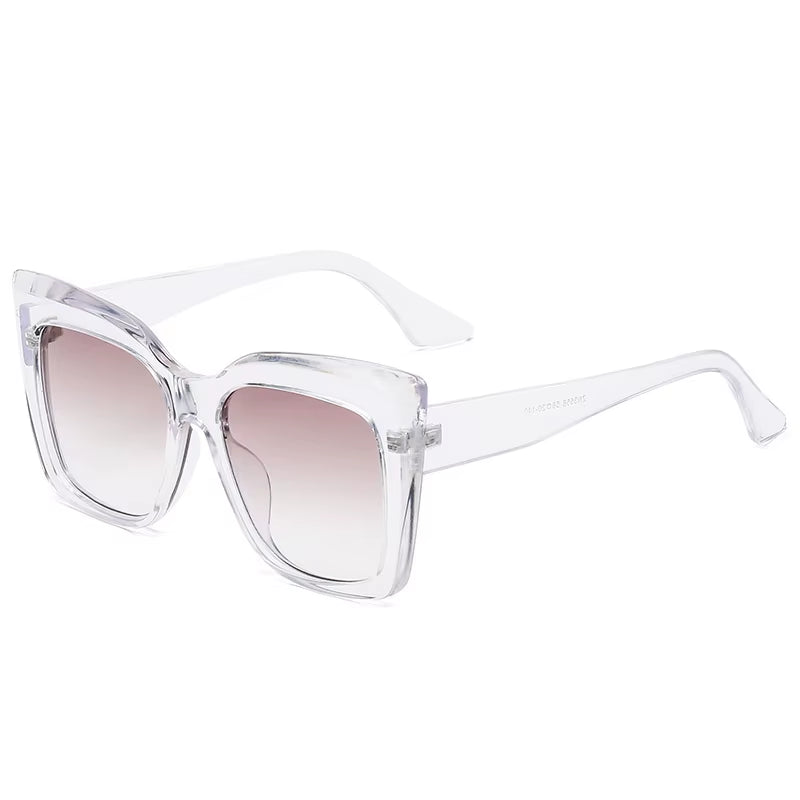 Square Oversized Cat Eye Sunglasses 2024 Fashion Women Shades Trending Men Gradient Sun Glasses Shades UV400 Glasses Goggles