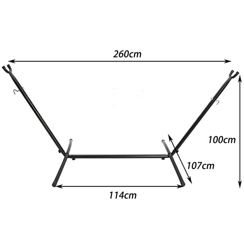 Double Hammock Set with Steel Stand,Brazilian Style Double Hammock Set with Steel Stand 450Lb Capacity Steel Stand, Premium Carry Bag Included, for Backyard, Camping,Garden Double Hammock Canvas Outdoor Patio,Heavy Duty Portable Hammock Stand - Kiki of DC Styles Store