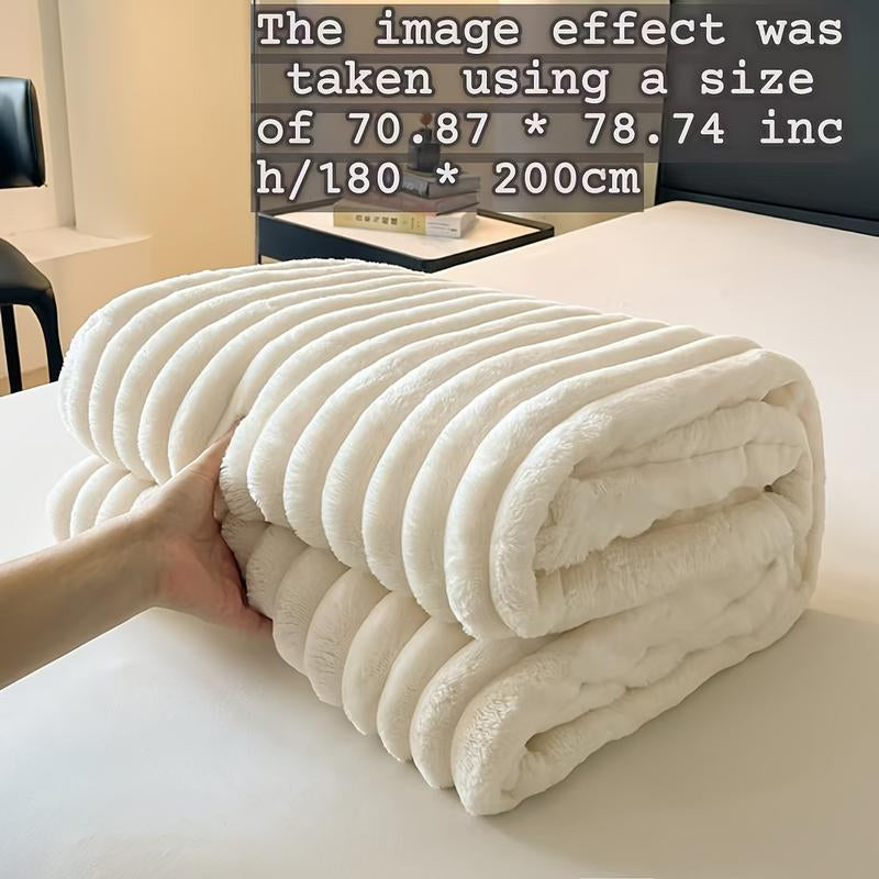 Luxurious Touch Is Here! 4-Color Faux Rabbit Fur Sleep Blanket —— Warm and Cozy, Ultra-Soft Baby Blanket, Suitable for Sofas, Offices, and Bedrooms —— an Ideal Seasonal Gift and Bed Blanket, Bringing an Ultra-Soft Baby Blanket with a Luxurious Texture. - Kiki of DC Styles Store