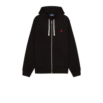 Elevate Your Comfort with the Polo Ralph Lauren Unisex Black Fleece Full-Zip Hoodie - The Perfect Blend of Style and Functionality