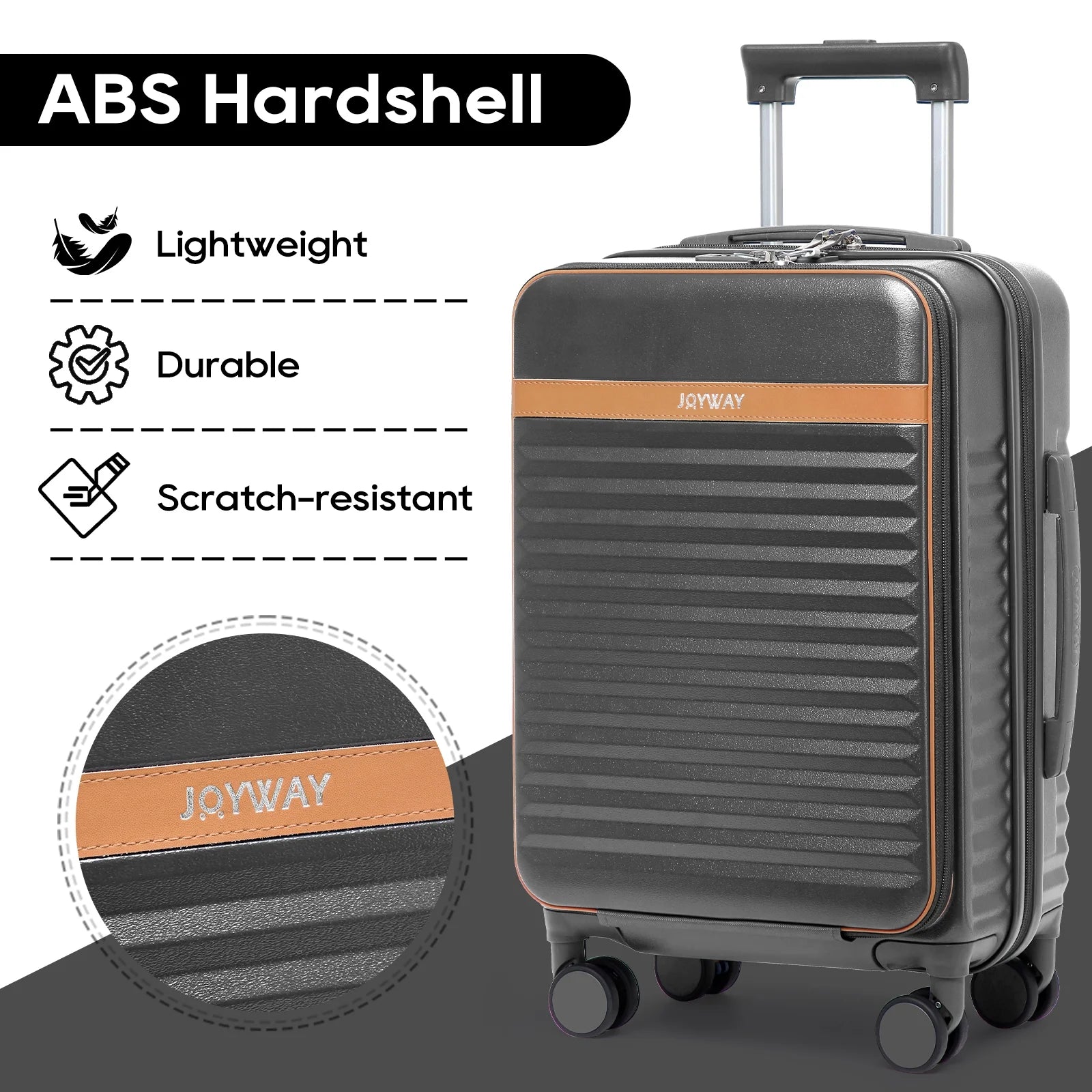Front Opening Cover Carry-On Luggage Side Hooks TSA Lock Spinner Wheels YKK Zippers