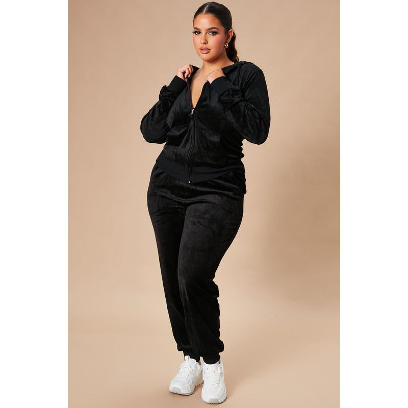 The Original Trendsetter Velour Set - Black