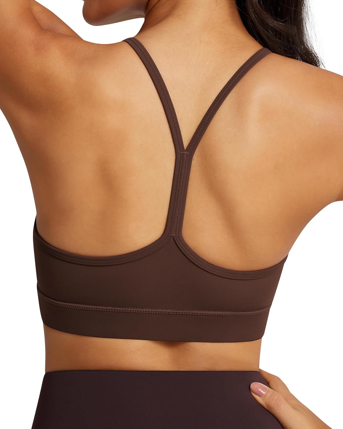 Women'S Strappy Longline Sports Bra Crisscross Back Medium Support Padded Workout Tank Yoga Crop Top - Kiki of DC Styles Store