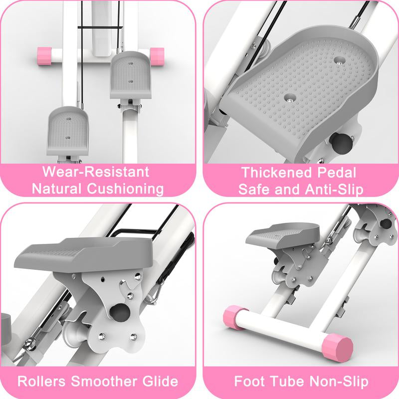 Vertical Climber Stair Stepper for Full-Body Workout with LCD Display Adjustable Handlebars and Pedals 300LBS Loading Capacity Compact Folding Cardio Exercise Climber with Adjustable Step Range - Kiki of DC Styles Store