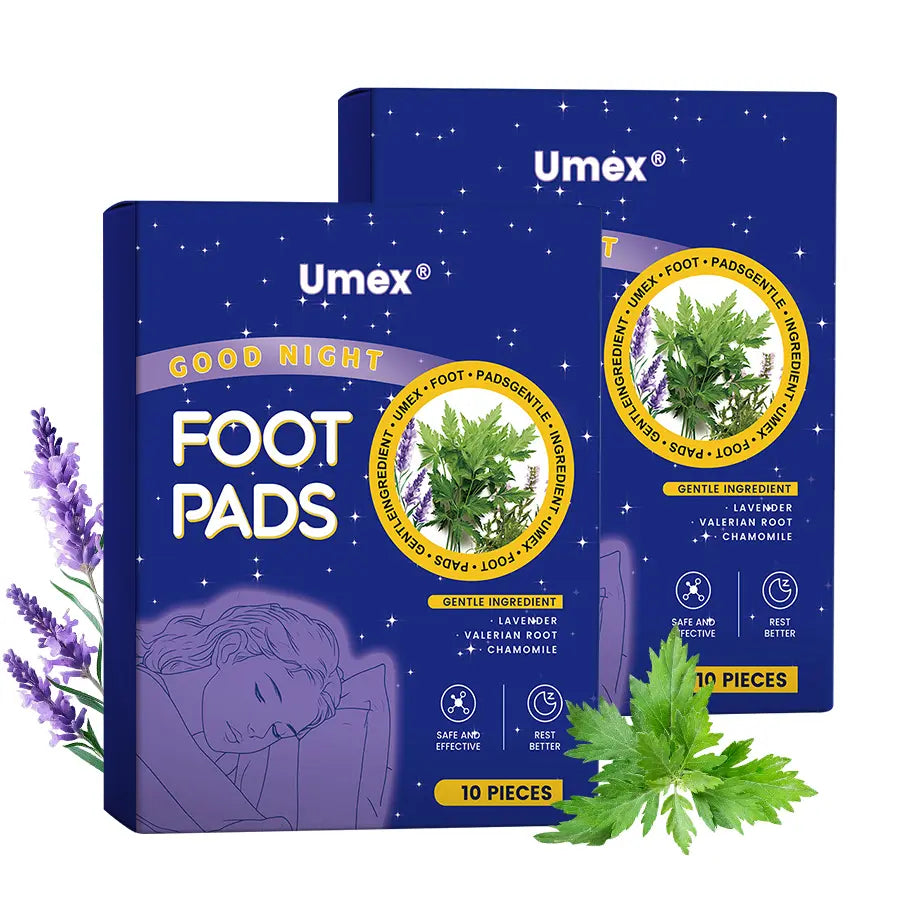 Umex Mugwort Detox Foot Pads – Deep Cleansing Foot Patch with Ginger Powder & Charcoal, Natural Adhesive Pads for Relaxation & Sleep Support