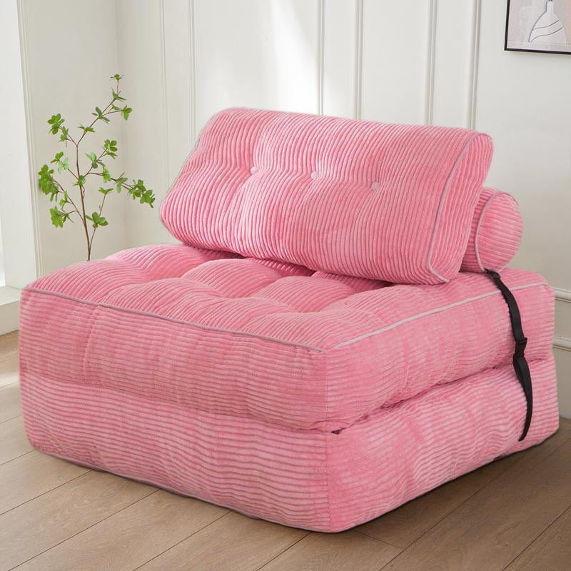 MAXYOYO Fuzzy Folding Sofa Bed, Convertible Sleeper Chair with Pillow Foldable Mattress with Back Support - Kiki of DC Styles Store