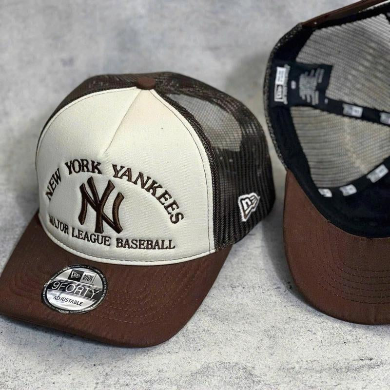 New Era NY 9FORTY Adjustable Baseball Hat for Men and Women - Soft Breathable Cotton, All-Season Wear, Metal Buckle Closure, Made in the USA