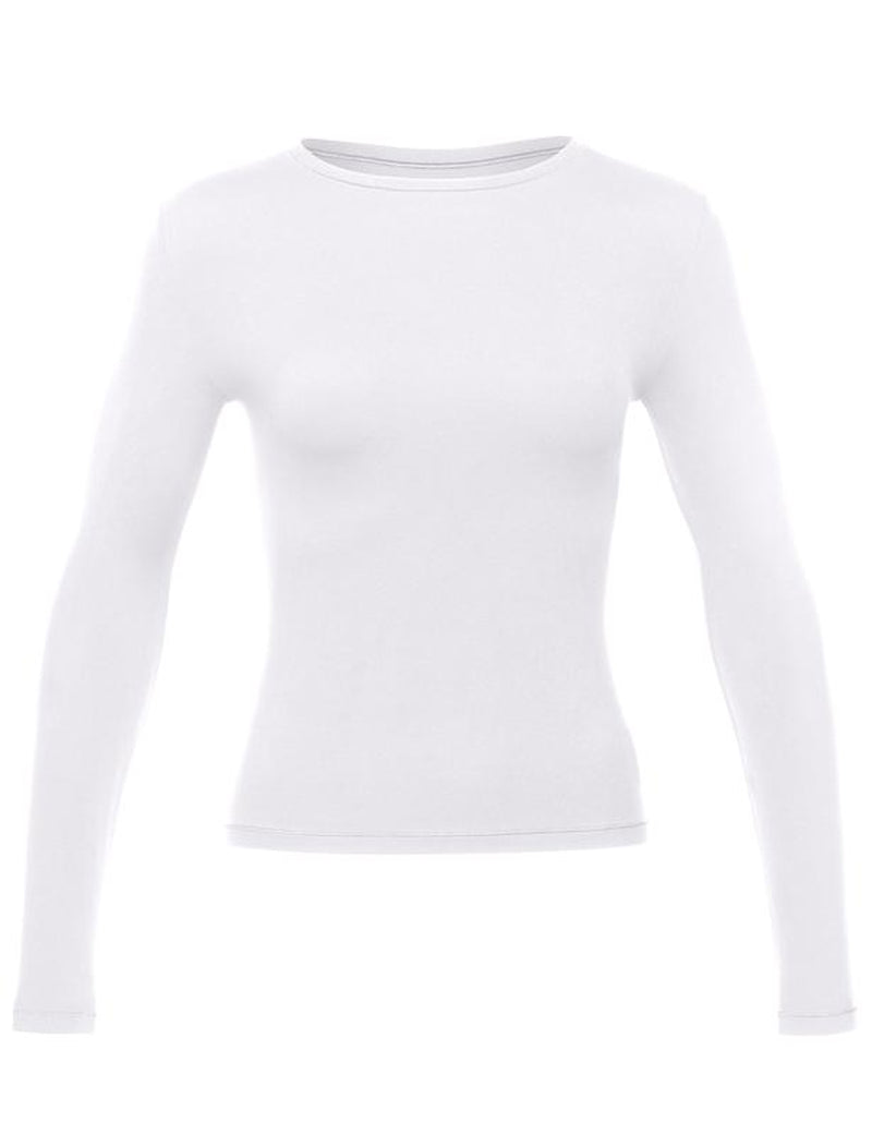 CRZ YOGA Long Sleeve Shirts for Women Soft Crew Neck Fall Basic Tight Tops Fitted Casual Going Out Tee Shirt - Kiki of DC Styles Store