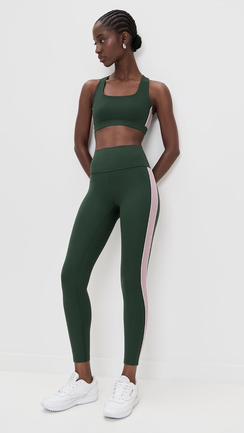 Elevate Your Workout with Women's Margot Rigor High Waist Leggings - Military/Blush