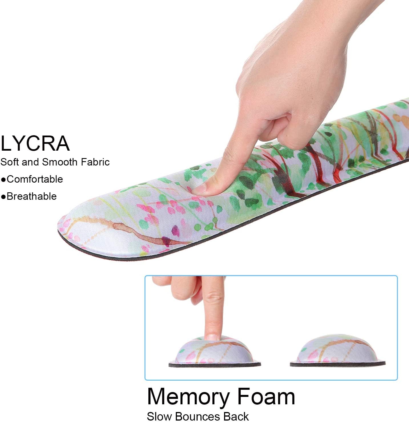 Ergonomic Mouse Pad with Wrist Rest Support and Keyboard Wrist Rest Pad, Cute Wrist Pad with Non-Slip Rubber Base and Raised Memory Foam, Easy Typing & Pain Relief, Four Seasons Tree - Kiki of DC Styles Store