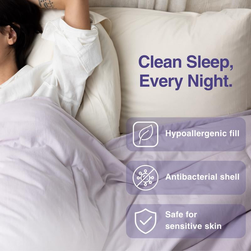 Transform Your Sleep with the Cloudcontrol Hypoallergenic Comforter – Machine-Washable, Built-In Duvet Cover for Year-Round Luxury!
