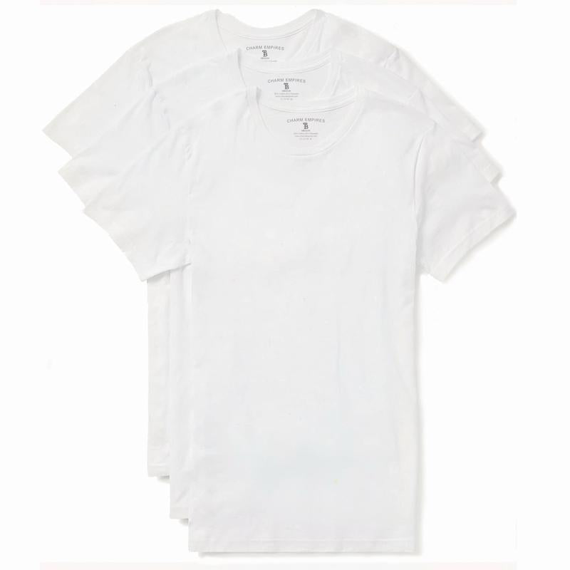 Elevate Your Everyday Style with the TRAILBLAZER Slim Fit Crewneck T-Shirts - Classic White and Black (3-Pack)