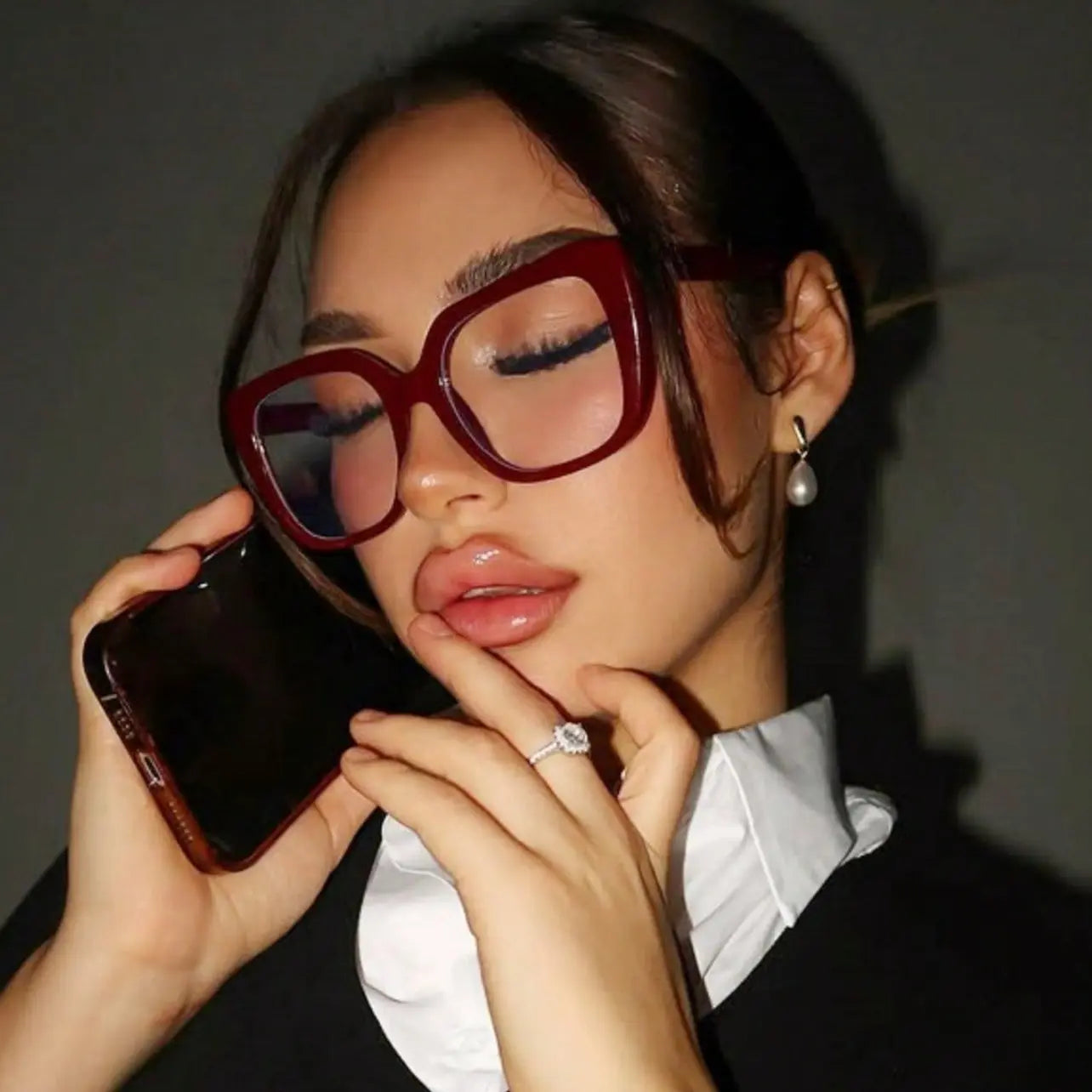 1Pc Ladies Retro Leopard Print Square Glasses | Vintage Plain PC Frame, Non-Prescription Clear Lenses! Suitable for Daily Wear & Women’S School Accessories