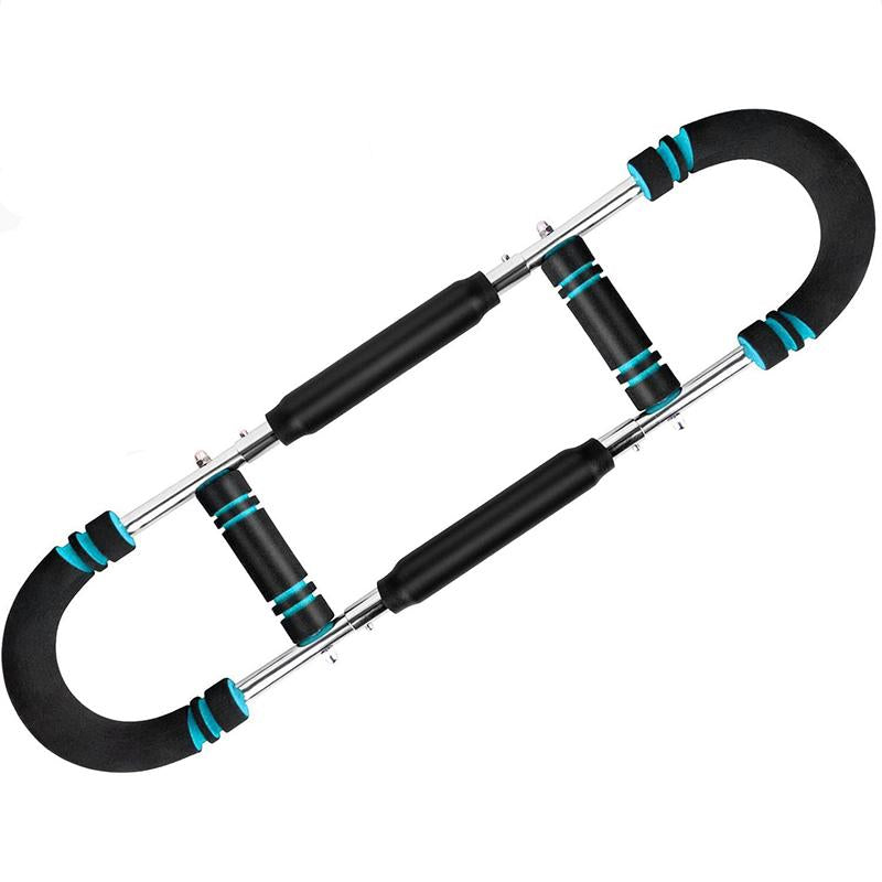 Adjustable Twister Arm Trainer (60-120 lbs) - Portable Spring Resistance Bar for Enhanced Chest and Grip Strength Training at Home