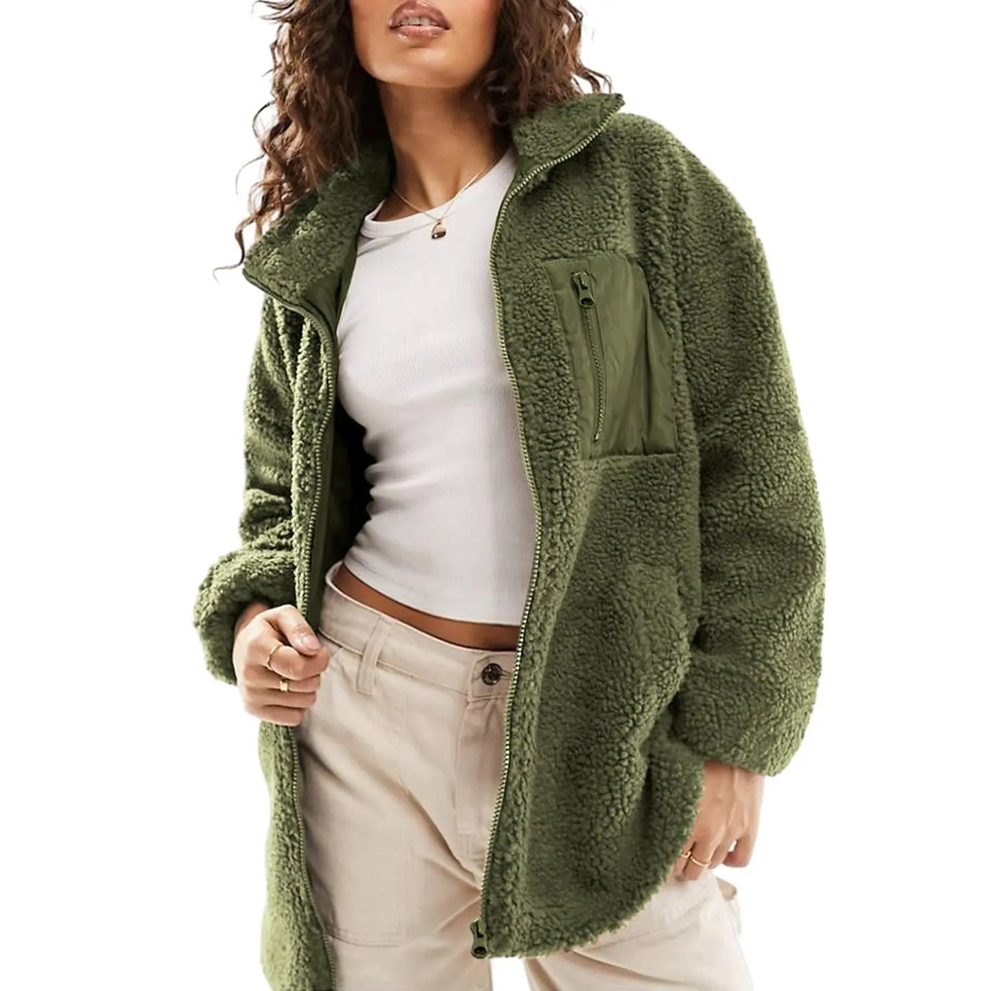 Dokotoo Baggy Teddy Fleece Coat - The Must-Have Casual Winter Jacket