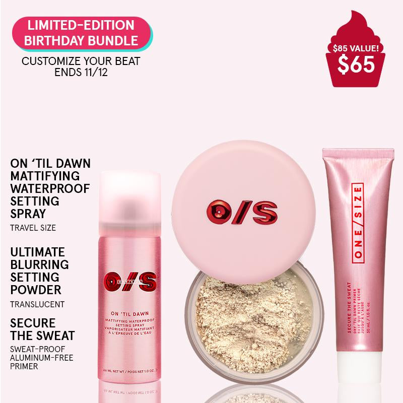 Limited Edition Build-A-Beat Birthday Value Set - Waterproof Setting Spray, Loose Setting Powder, Mattifying Primer, for Matte, Oil-Free, Longwear Makeup - Kiki of DC Styles Store