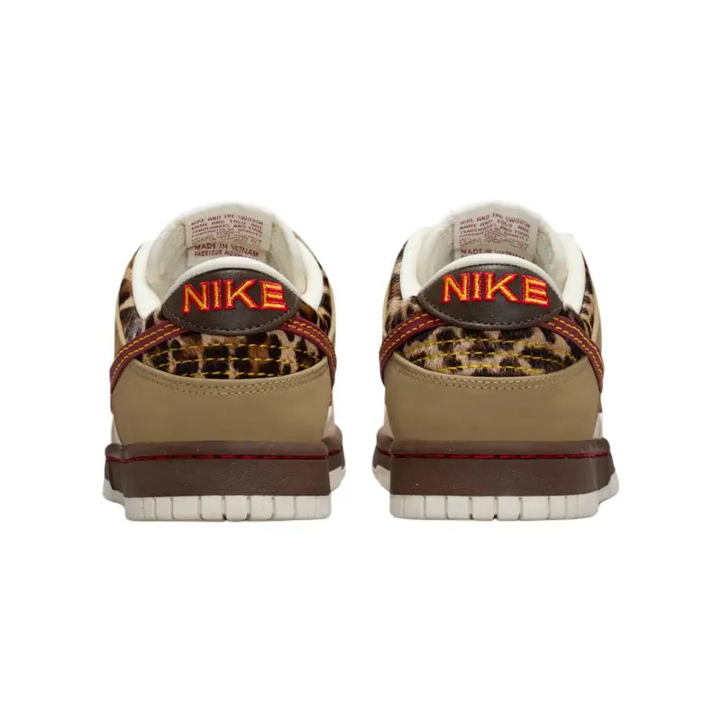 Nike Dunk Low Retro Leopard Khaki Team Red Women’S - Perfect for Casual Footwear Walking Shoes Sneaker Trainer Girl