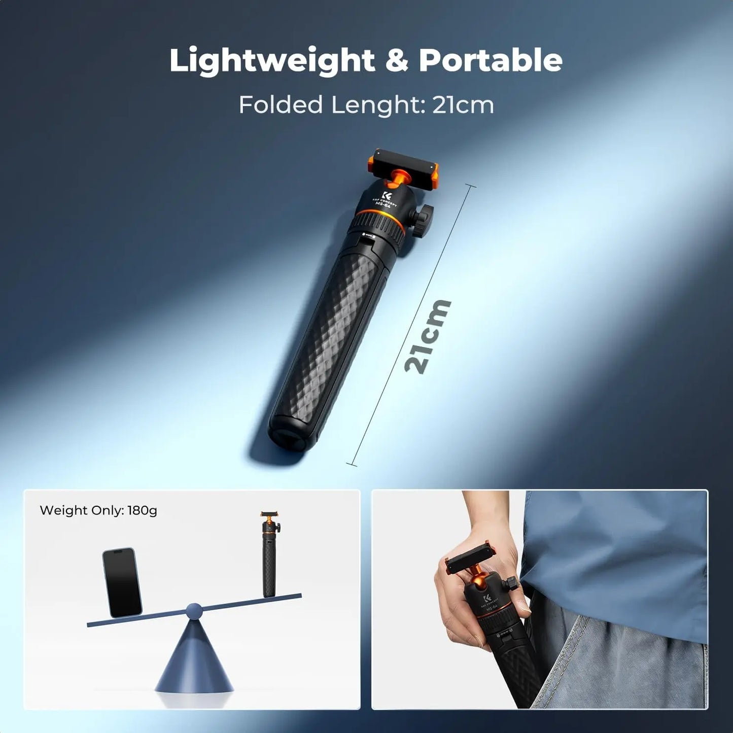 Capture stunning moments with the K&F CONCEPT 25.6" Magnetic Quick Release Tripod! Perfect for your DJI Osmo Nano/Action 6, this 2-in-1 extendable handle and 360° ball head selfie stick is a must-have for vloggers and content creators! 📸✨ #Vlogging #Photography #Tripod