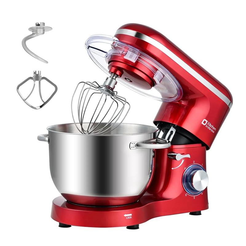 Kitchen in the Box 660W Tilt-Head Stand Mixer | 6.5QT Stainless Steel Bowl, 6-Speed Electric Food Mixer - Kiki of DC Styles Store