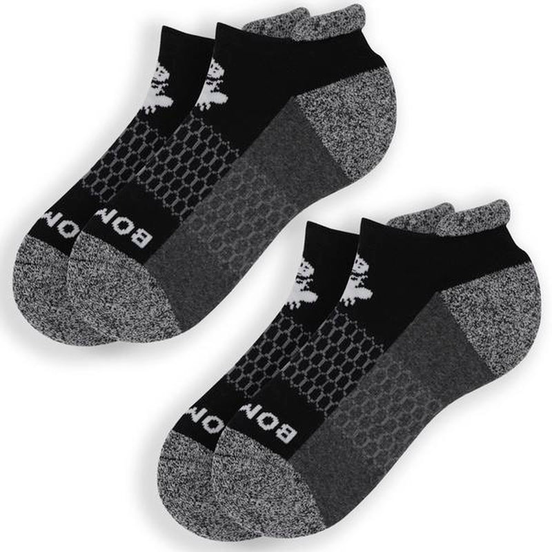 3-5 Pack Bombas Tri-Block Honeycomb Ankle Support Solid Socks for Women, Men / Multi Colors Unisex Running Socks, Seamless Toe, Compression Socks