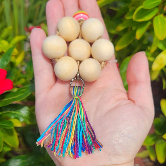 Reusable Oil Diffuser || Flower || Wooden Beads - Kiki of DC Styles Store