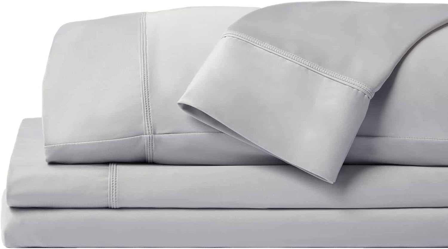 Elevate Your Sleep with SHEEX Original Performance Cooling Sheets Set - King/Cal King in Pearl Blue - Luxurious Moisture-Wicking, Wrinkle-Free Comfort with Fitted Sheet & 2 Pillowcases