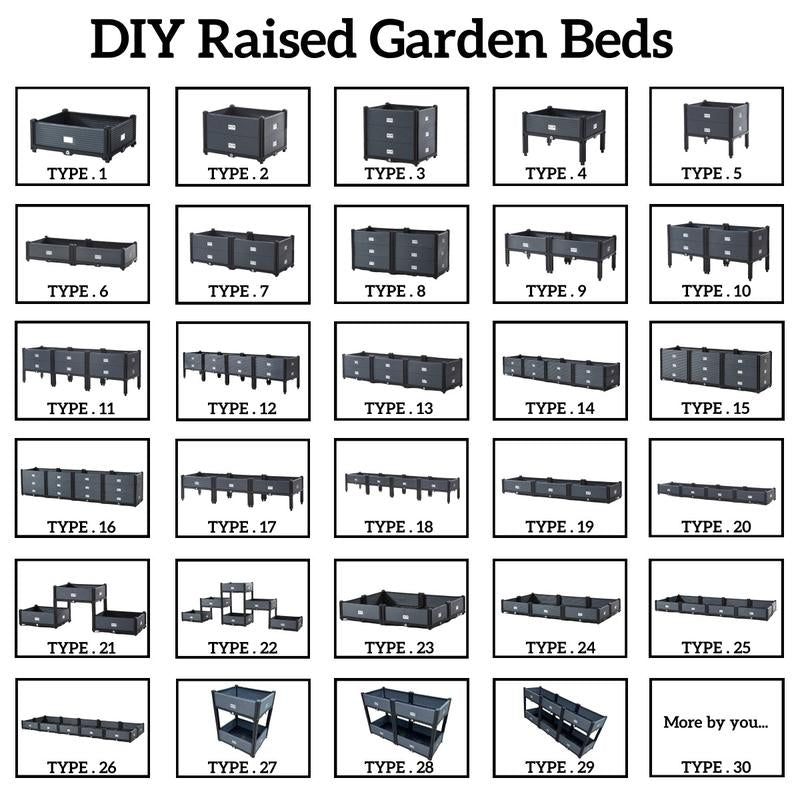 DIY Raised Garden Bed Weatherproof Stackable Planter Box for Flowers Herbs Vegetables UV Resistant Frost Proof No Tools Needed Drainage Water Storage System BPA Free Durable Materials - Kiki of DC Styles Store