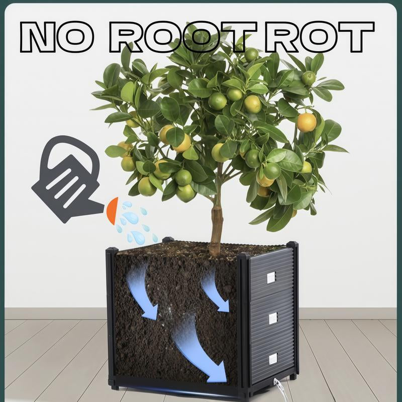 DIY Raised Garden Bed Weatherproof Stackable Planter Box for Flowers Herbs Vegetables UV Resistant Frost Proof No Tools Needed Drainage Water Storage System BPA Free Durable Materials - Kiki of DC Styles Store