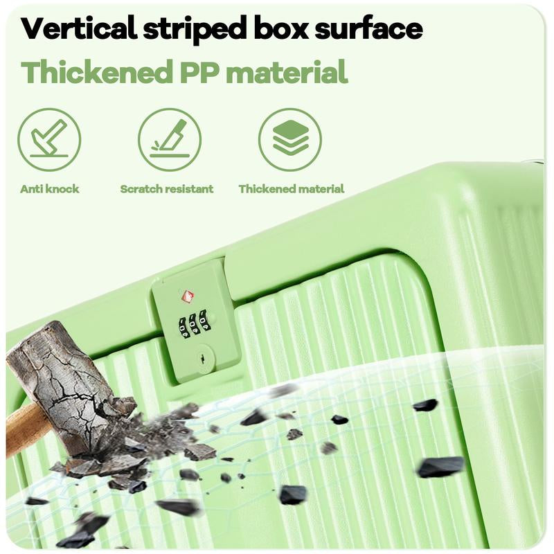 YGL Front Opening Luggage Sets Multifunctional Trolley Case Aluminum Frame Suitcase Set & TSA & Airline Certified Size, Carry-On Suitcase Can Be Used for Vacation, Travel, Business Trip, School and Outdoor Sports Carry-On Suitcase