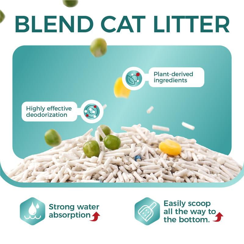 5.5Lb*3,Tapioca Cat Litter, Tofu Cat Litter, Kitty Litter,Odor Control Quick Clumping Low Dust ,Kitten Litter,Smart Litter Boxes Cat Litter,A Ideal Partner for Automatic Litter Boxes,Cassava Cat Litter,Flushable Cat Litter, - Kiki of DC Styles Store