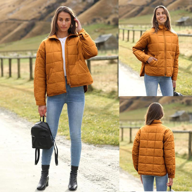 Ommig Women'S Oversized Quilted Lightweight Puffer Jackets Casual Padded Coat with Pockets - Kiki of DC Styles Store