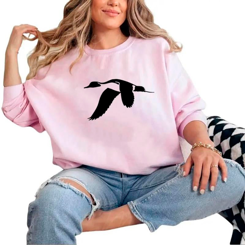 Vintage Mallard Duck Logo Minimalist Sweatshirt Pullover, Unisex Duck Hunting Season T-Shirt, Hoodie Cotton - Kiki of DC Styles Store