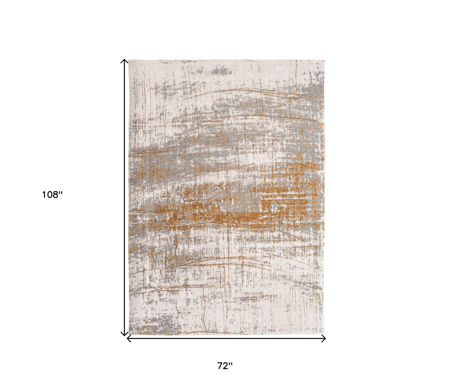 7' X 9' Gray and Gold Abstract Non Skid Area Rug - Kiki of DC Styles Store