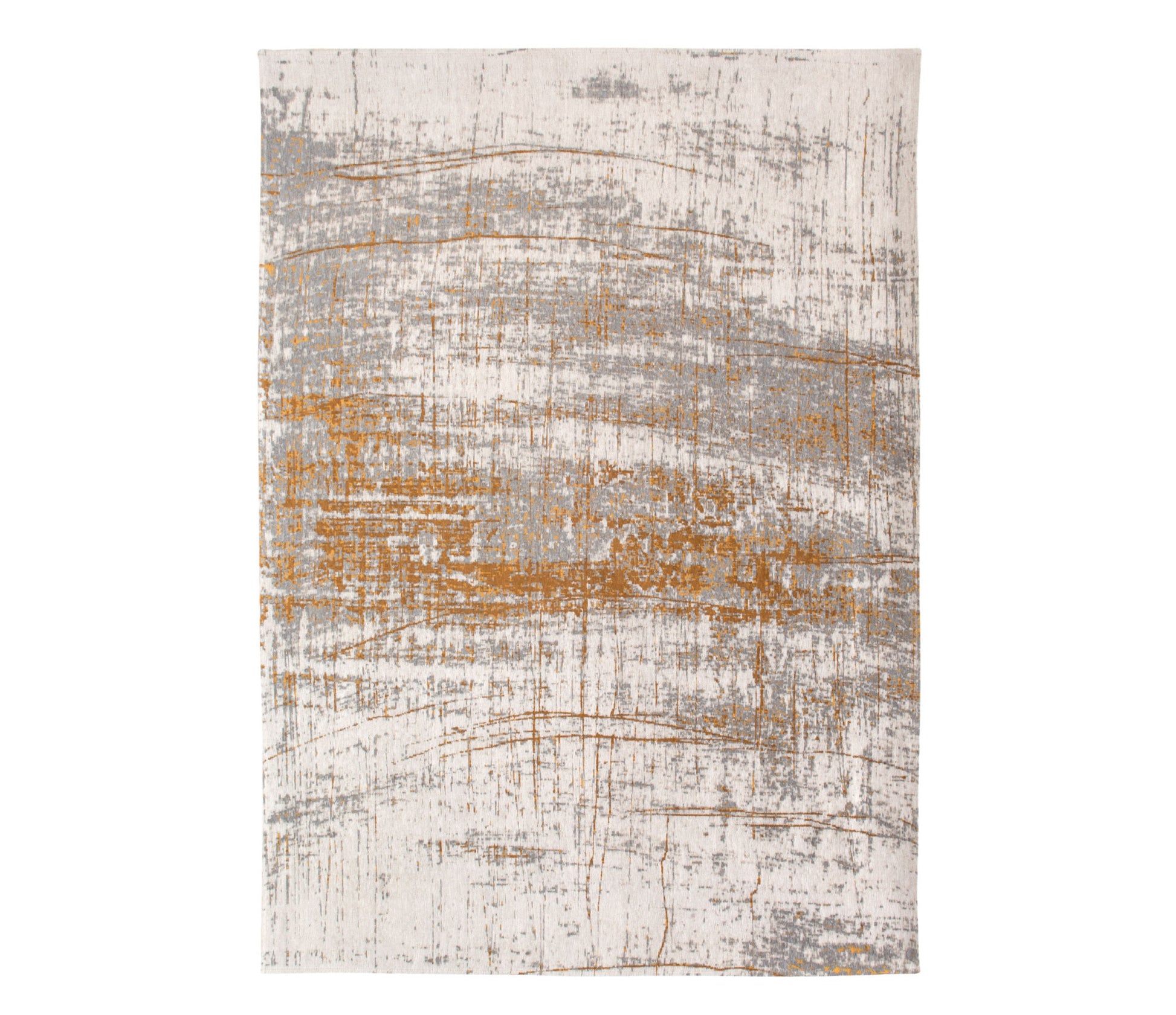 7' X 9' Gray and Gold Abstract Non Skid Area Rug - Kiki of DC Styles Store