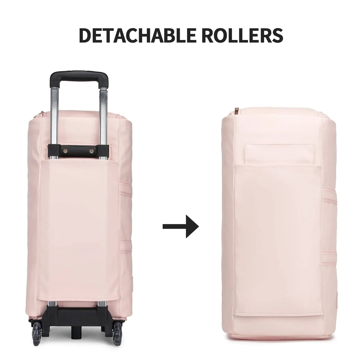 Travel in style with the SEYFOCNIA Pink PU Leather Rolling Garment Bag! Perfect for weekend getaways, this unisex expandable duffle bag is a must-have for your TikTok holiday haul! 🌟🧳✨