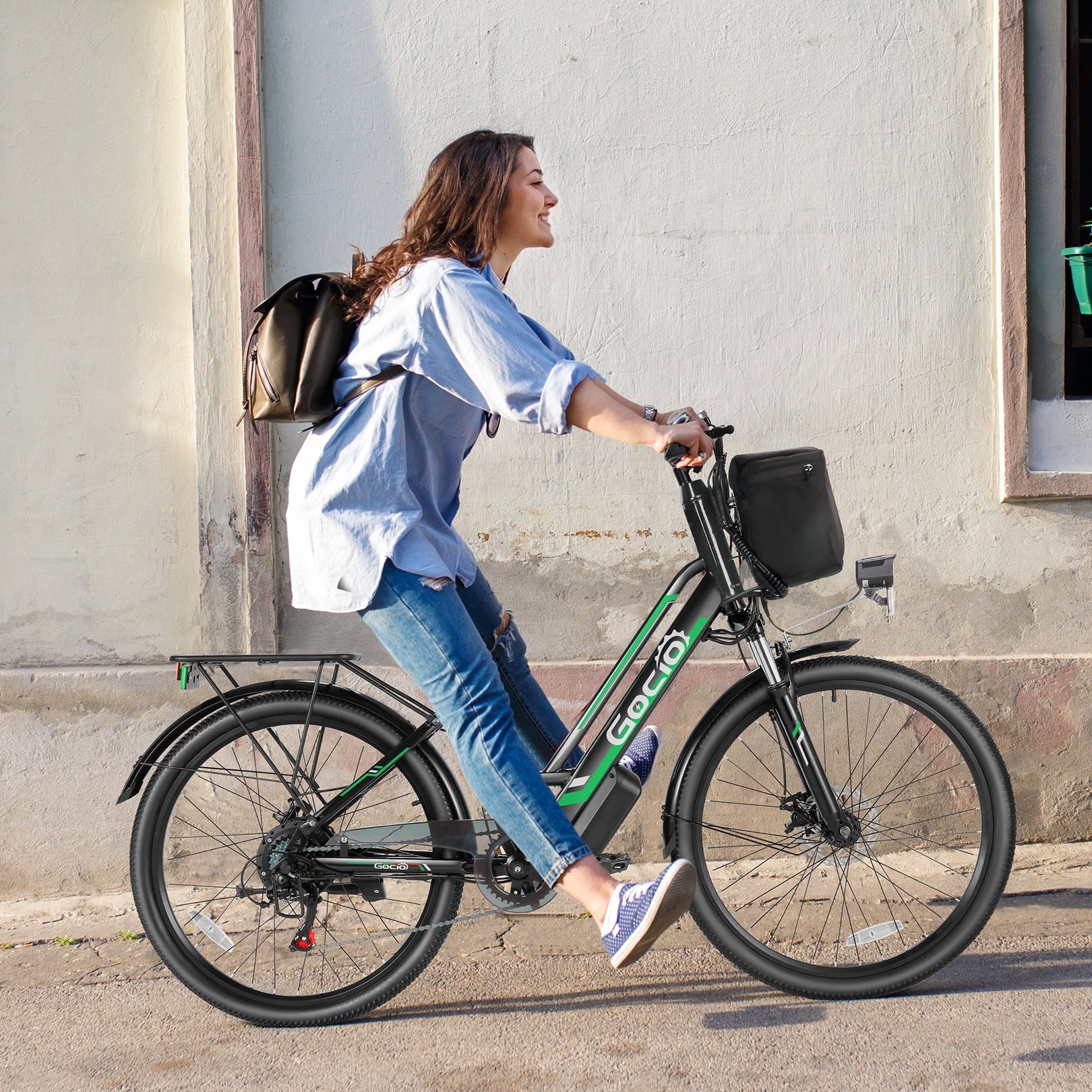 Experience the Thrill of Commuting with the GOCIO 26" Electric Bike: 500W Power, 19.8 mph Speed, and UL2849 Certified Safety for Adults