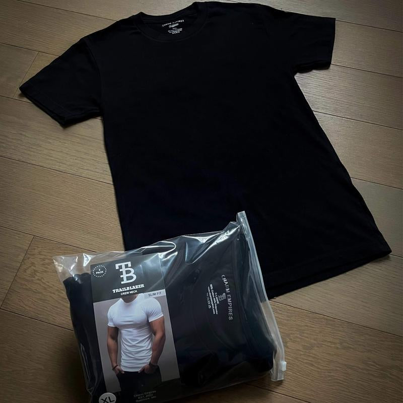 Elevate Your Everyday Style with the TRAILBLAZER Slim Fit Crewneck T-Shirts - Classic White and Black (3-Pack)
