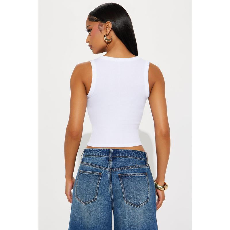 Elevate Your Wardrobe with the Chic Remi White Tank Top - Effortless Style for Any Occasion