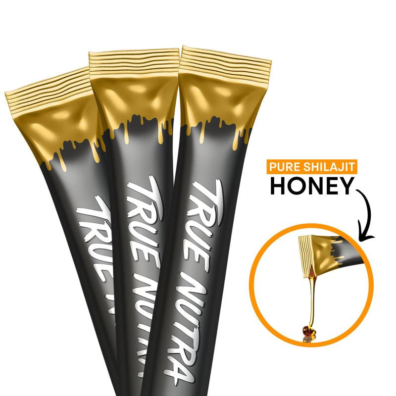 True Nutra Pure Himalayan Shilajit Honey Sticks with Raw Organic Honey Fulvic Acid 85+ Essential Minerals Fast Absorbing Long Lasting 10 Sticks - Kiki of DC Styles Store